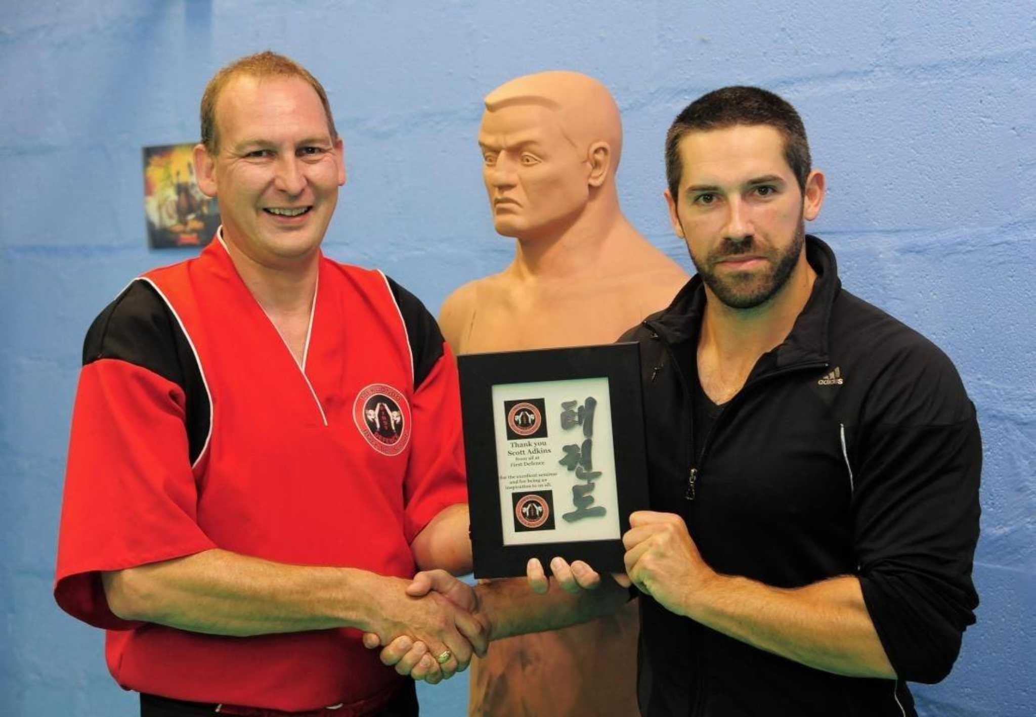 Hollywood Actor Scott Adkins visits First Defence
