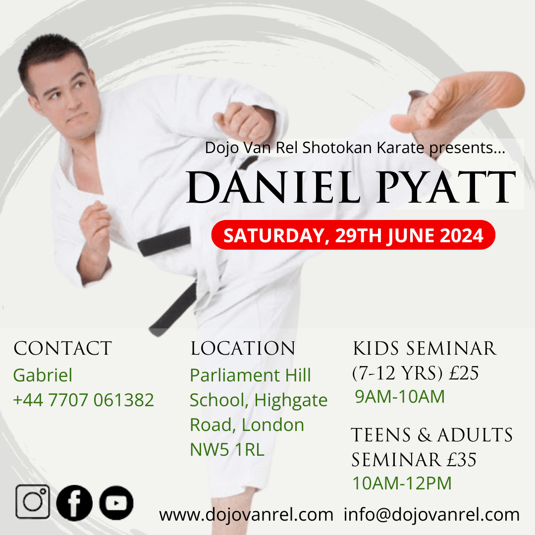 Dojo Van Rel Presents Daniel Pyatt - Two Seminars on Saturday, 29th June 2024